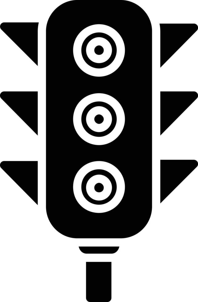 Traffic Lights Glyph Icon vector