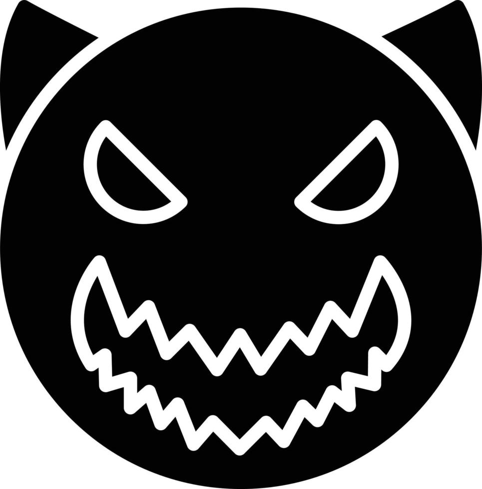 Evil Glyph Icon vector