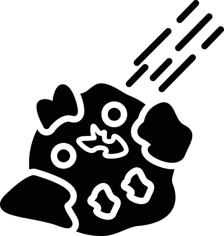 Asteroid Glyph Icon vector