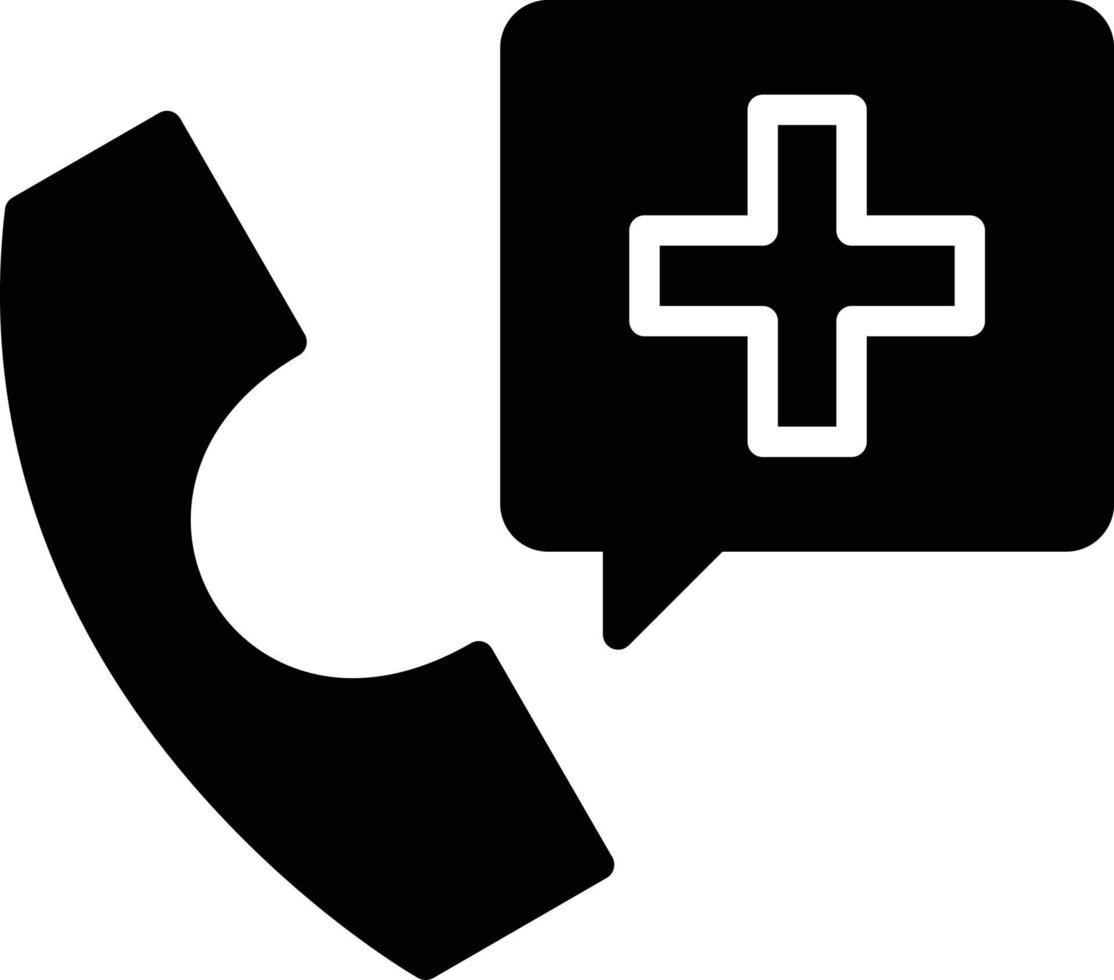 Call Doctor Glyph Icon vector