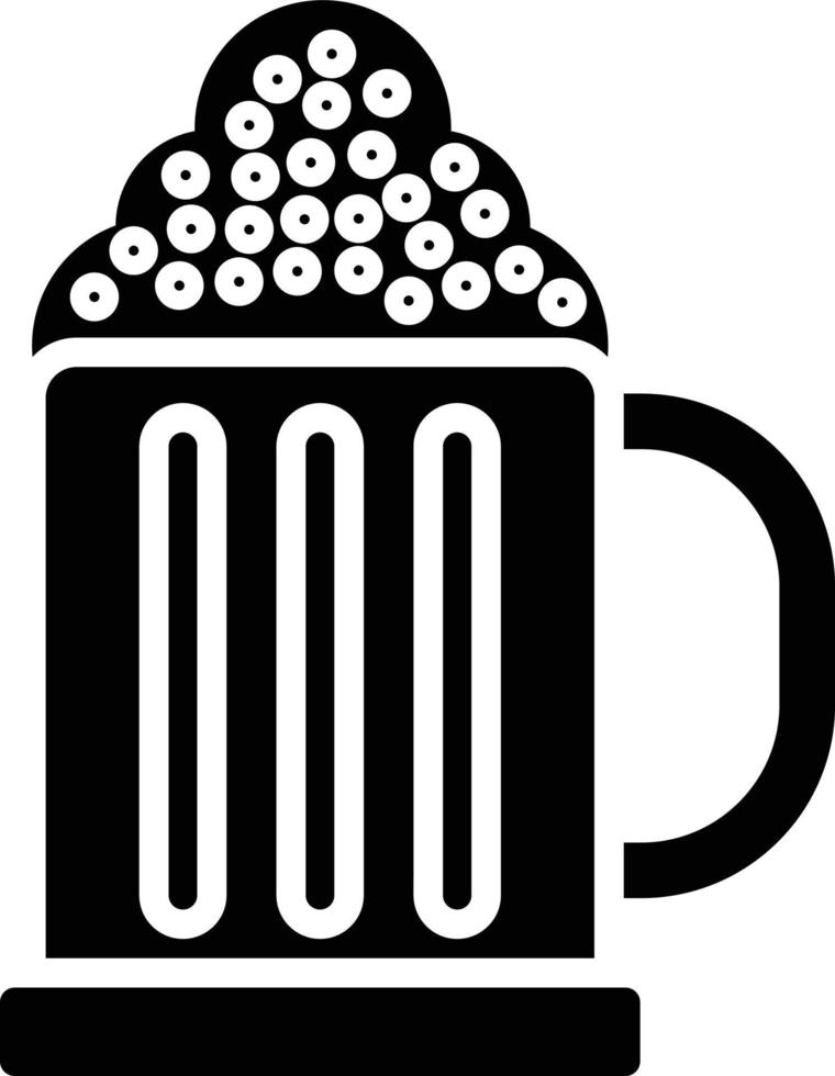 Beer Mug Glyph Icon vector