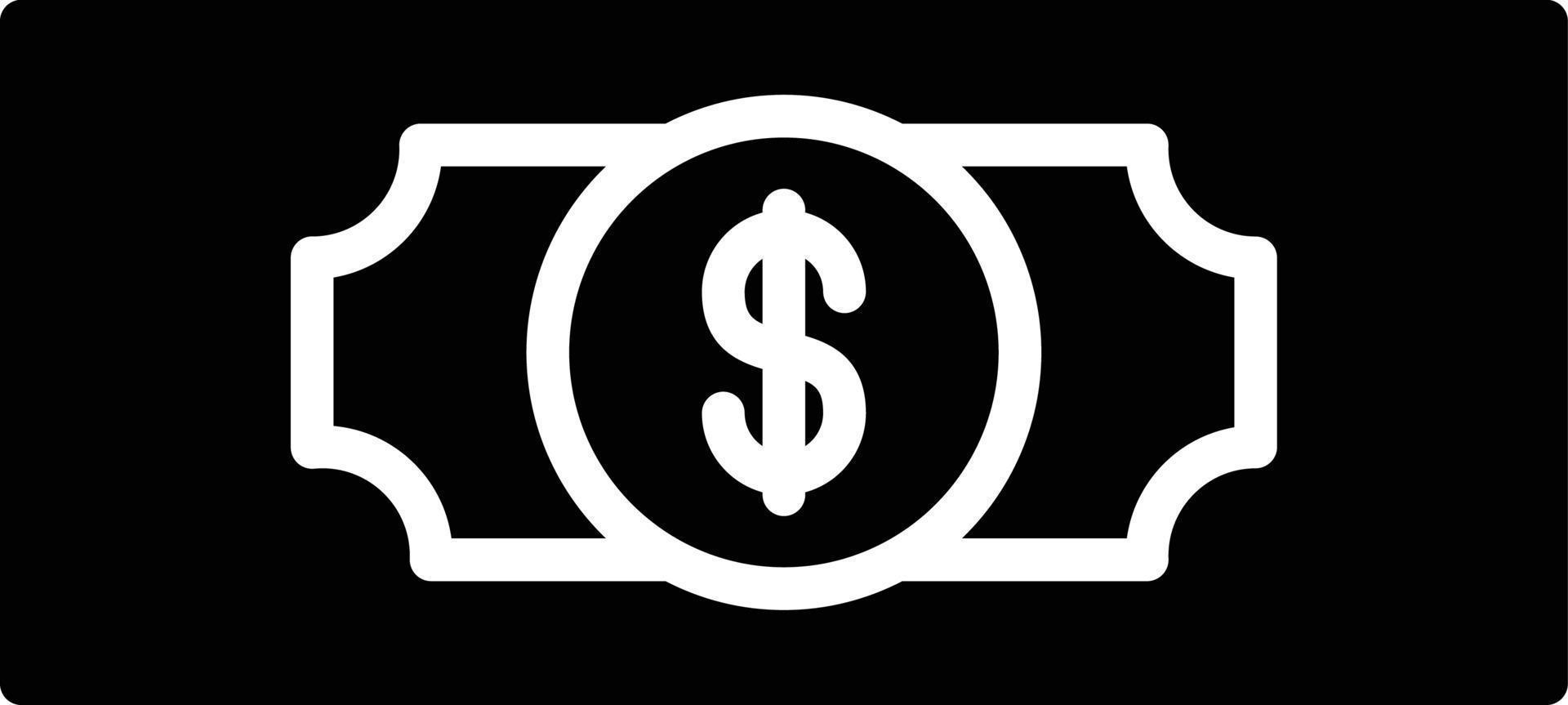 Money Glyph Icon vector