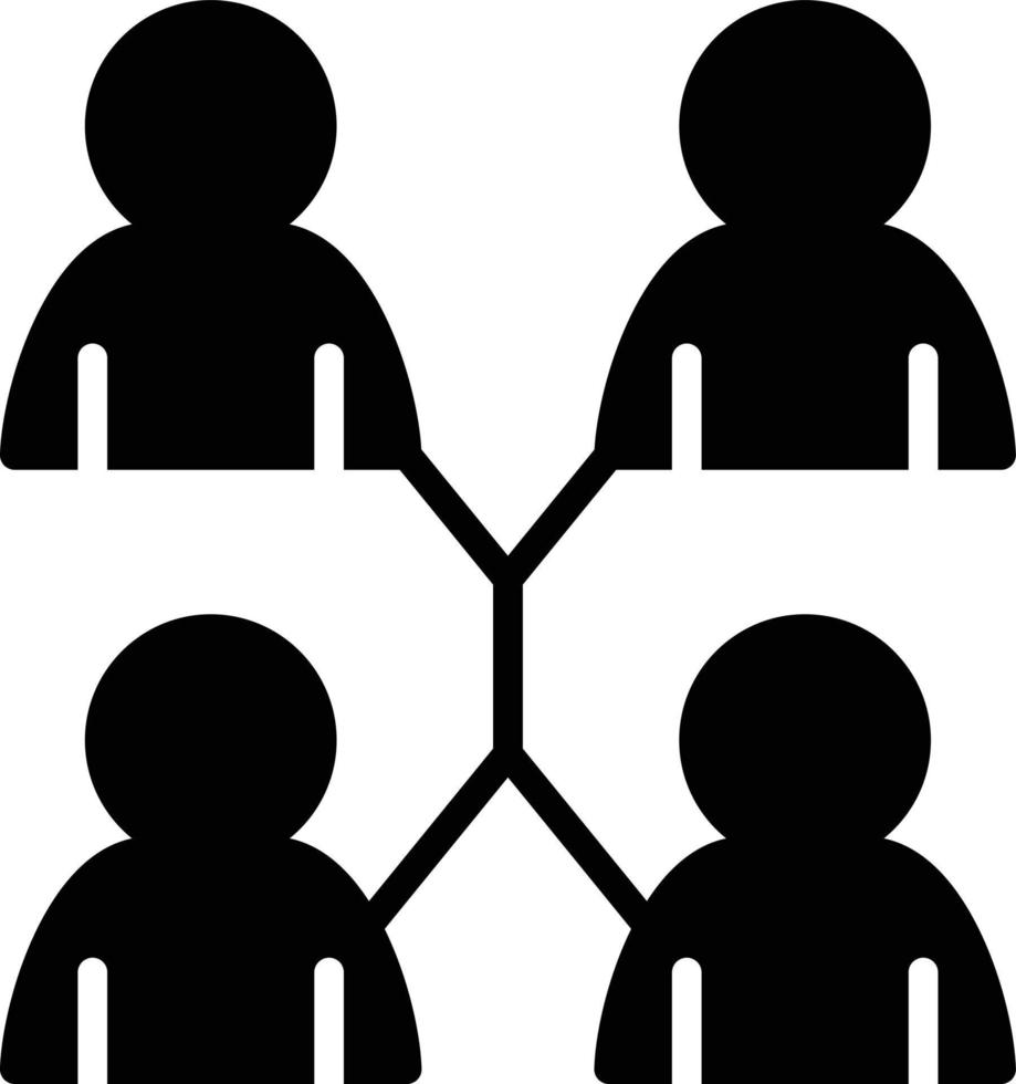 People Connection Glyph Icon vector