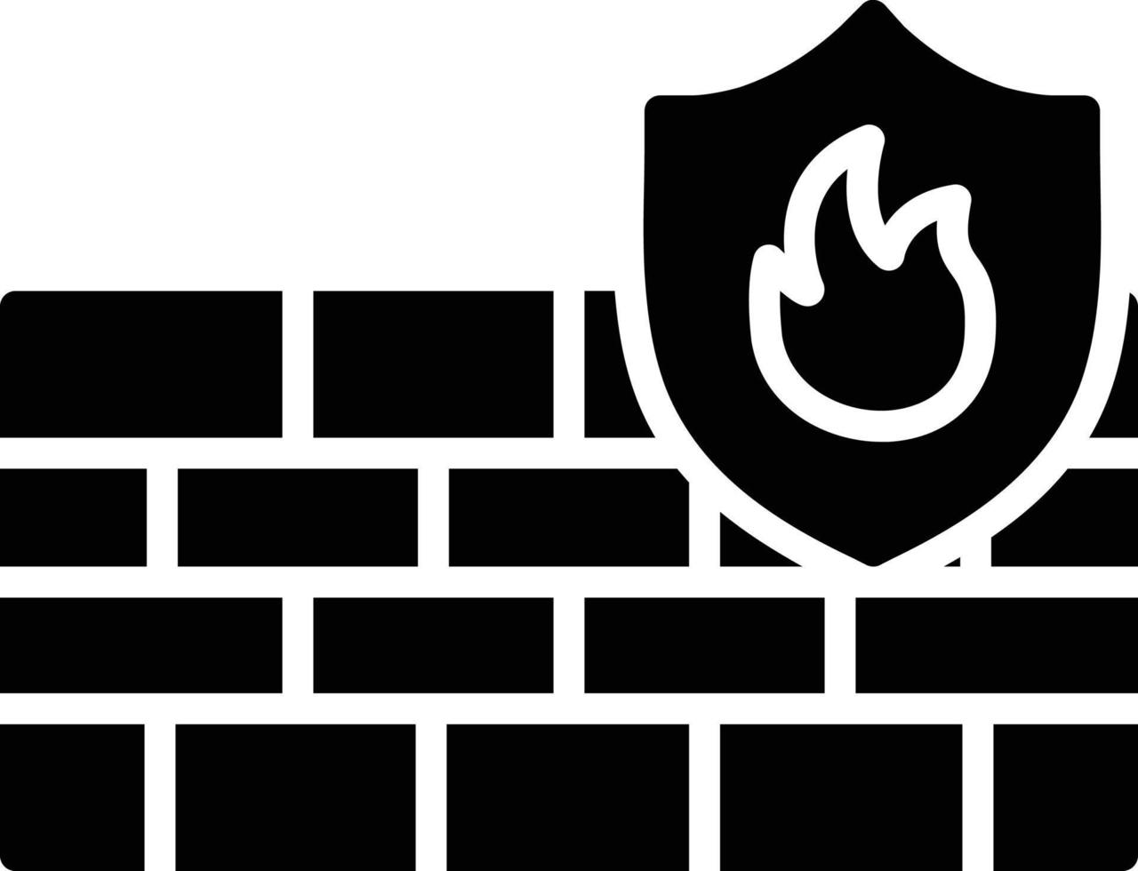 Firewall Glyph Icon vector