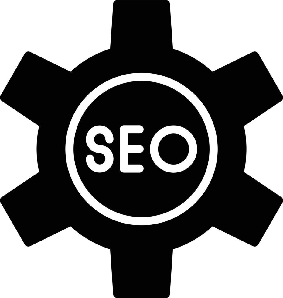 SEO Glyph Icon vector