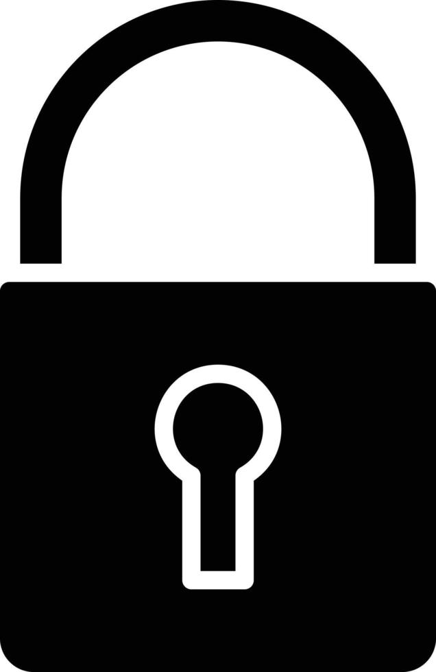 Lock Glyph Icon vector