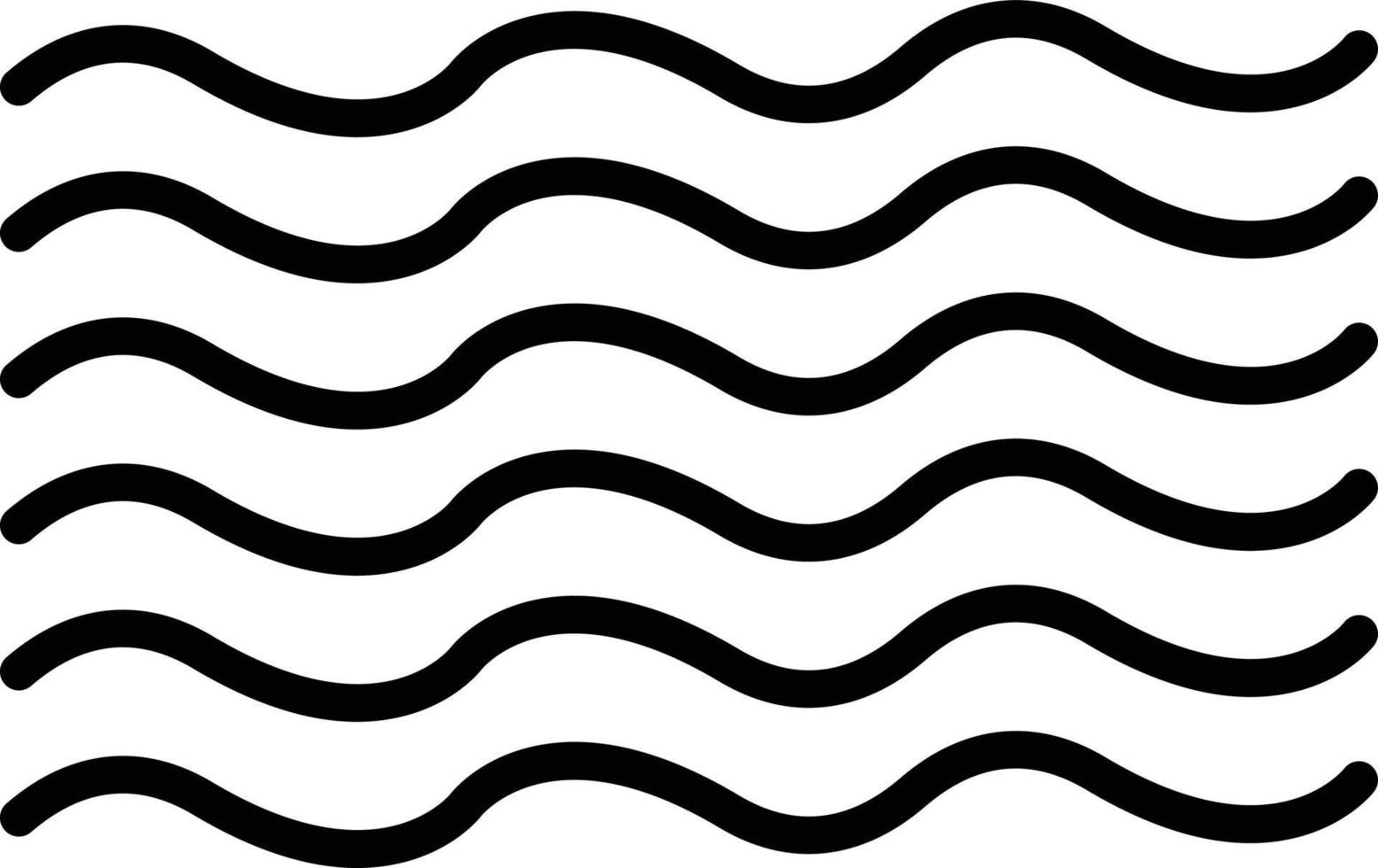 icono de glifo de ondas vector