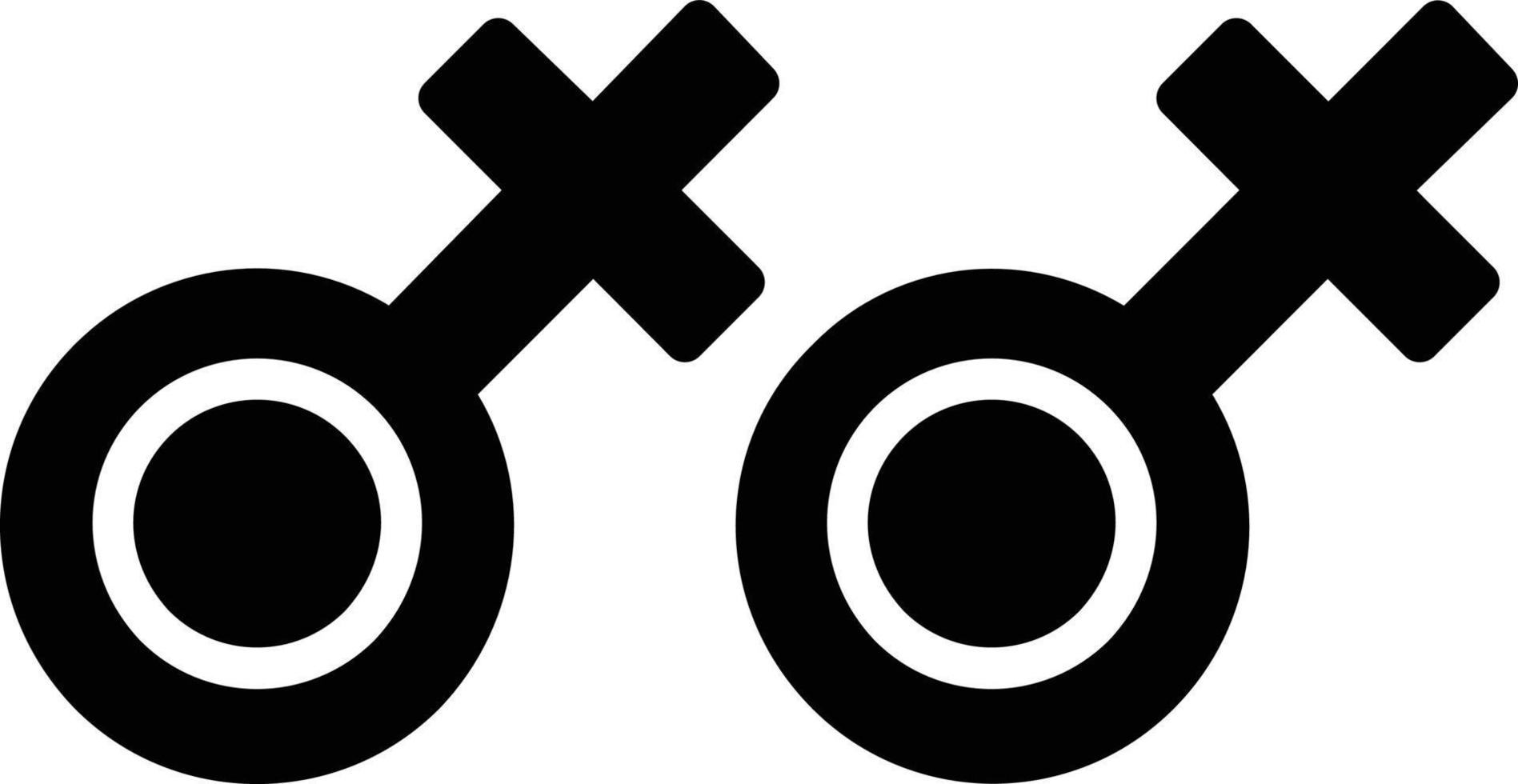 Homosexual Glyph Icon vector