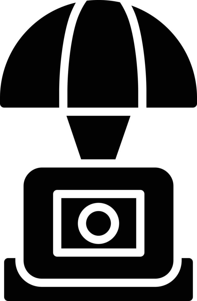 Space Capsule Glyph Icon vector