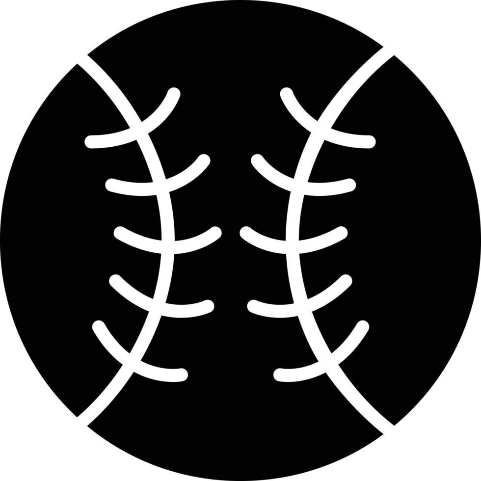 Base Ball Glyph Icon vector