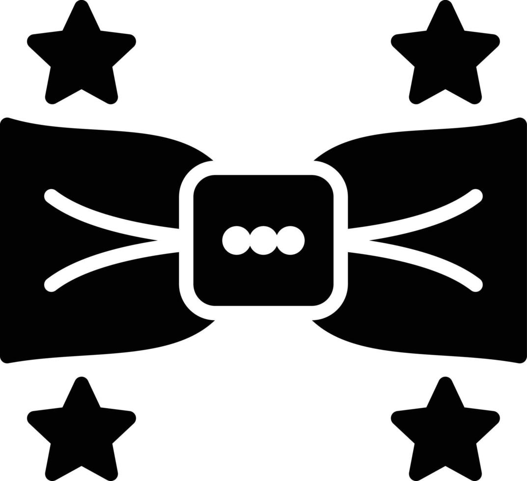 Bow Tie Glyph Icon vector