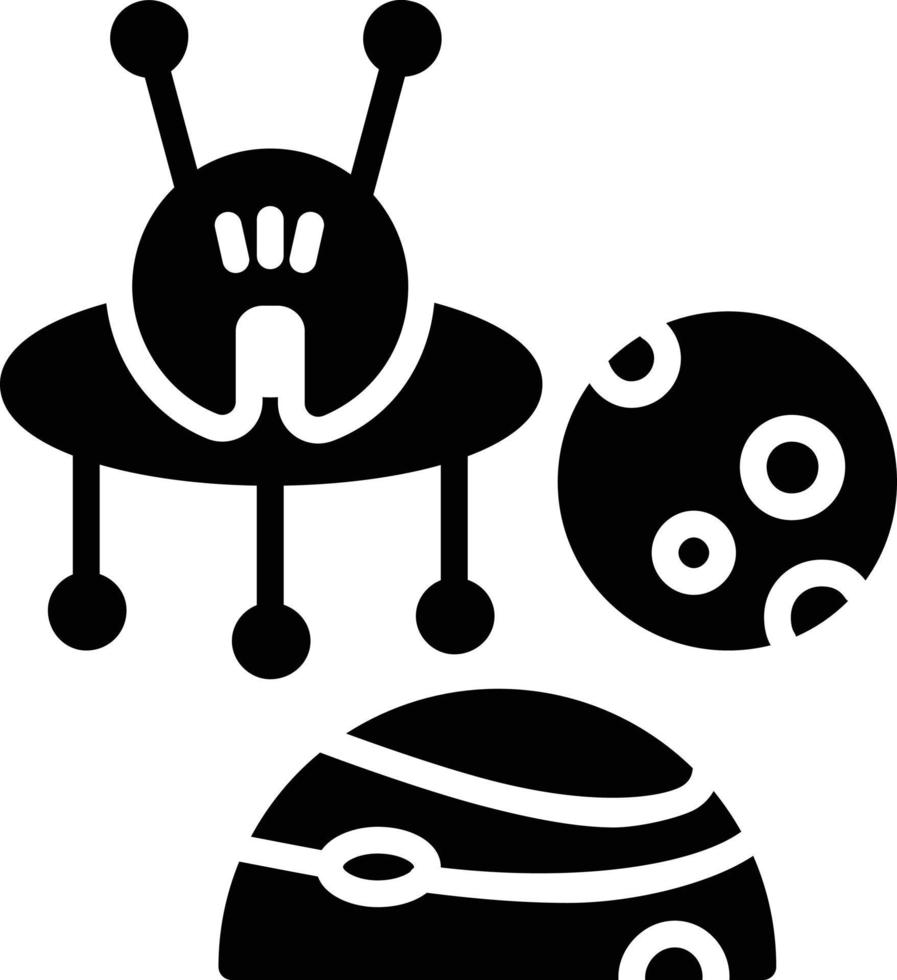 Ufo Glyph Icon vector
