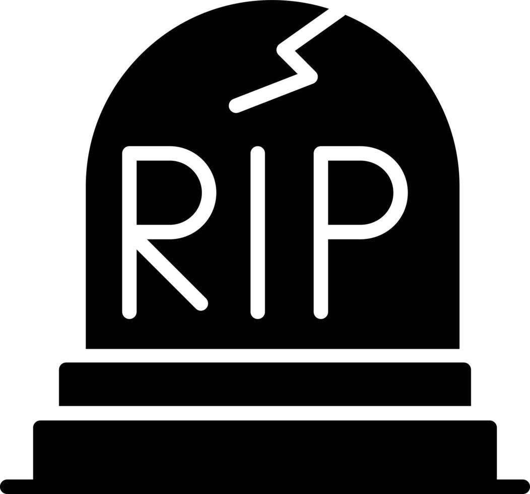 Tomb Glyph Icon vector