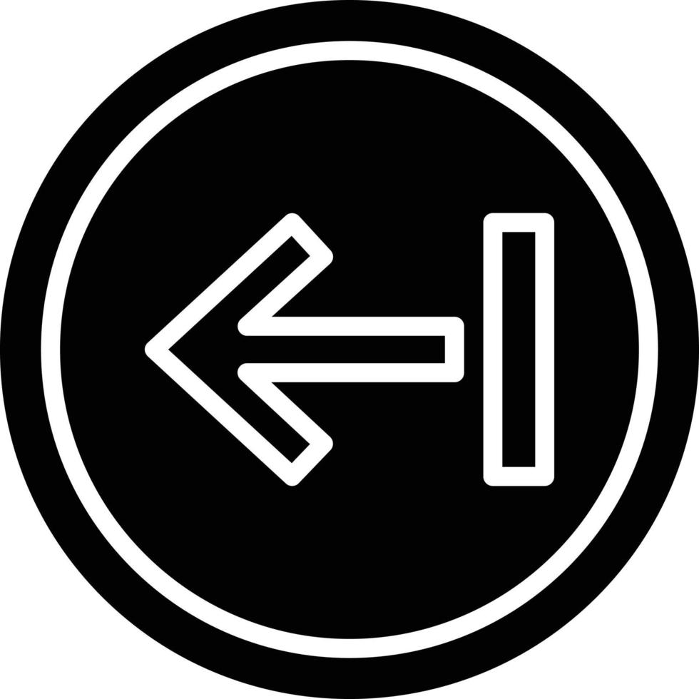 Left Arrow Glyph Icon vector