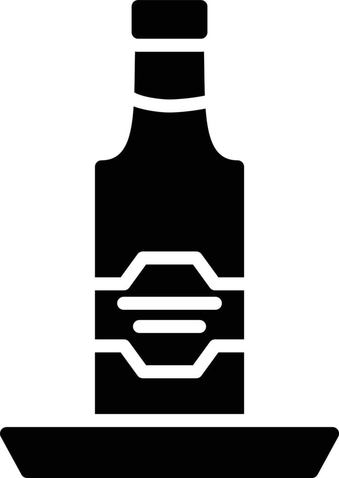 Beer Bottle Glyph Icon vector