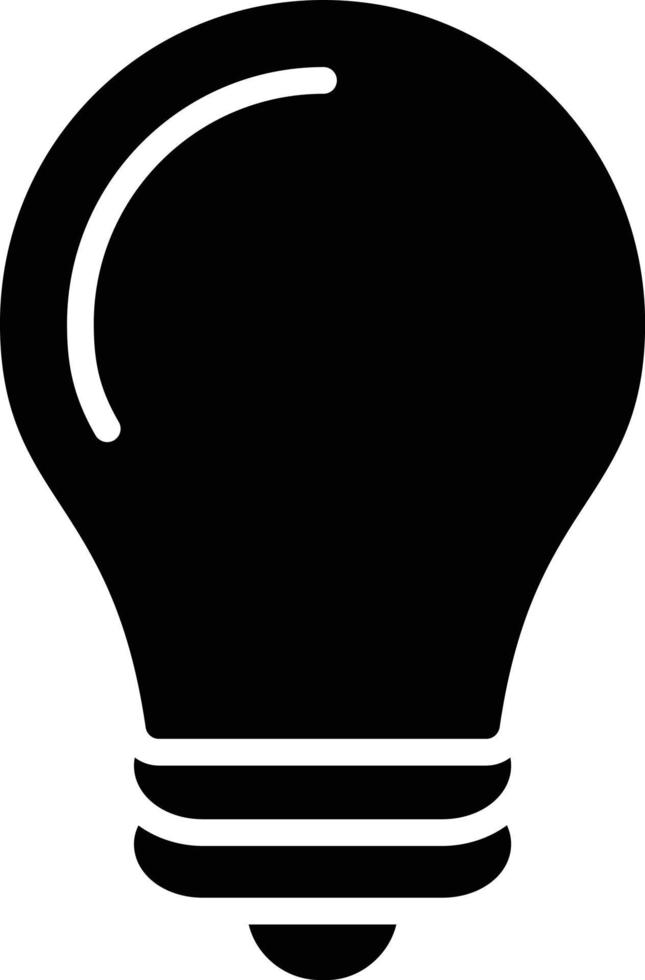 Lightbulb Glyph Icon vector