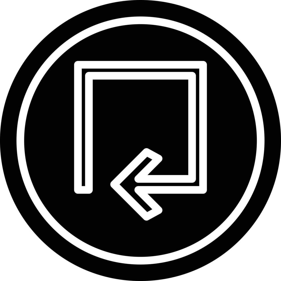Back Arrow Glyph Icon vector