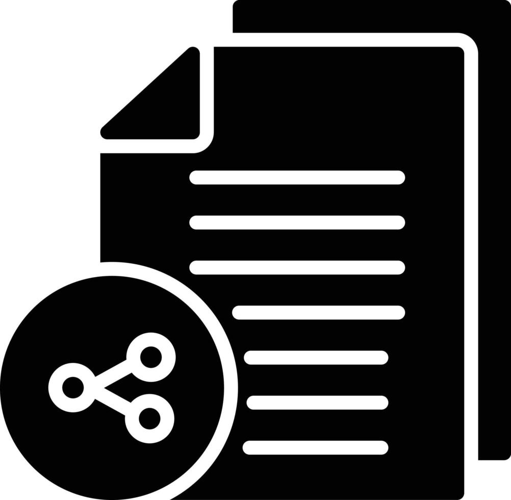 Share File Glyph Icon vector