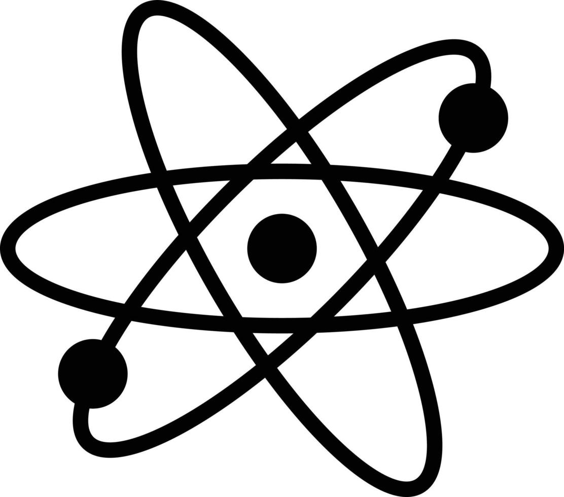 icono de glifo de símbolo de energía nuclear vector