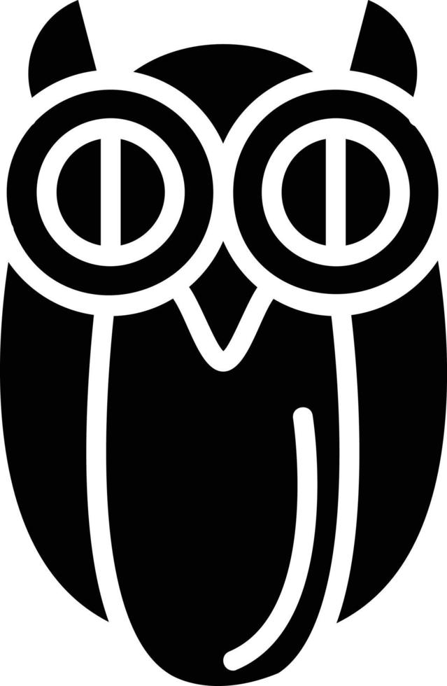 Owl Glyph Icon vector