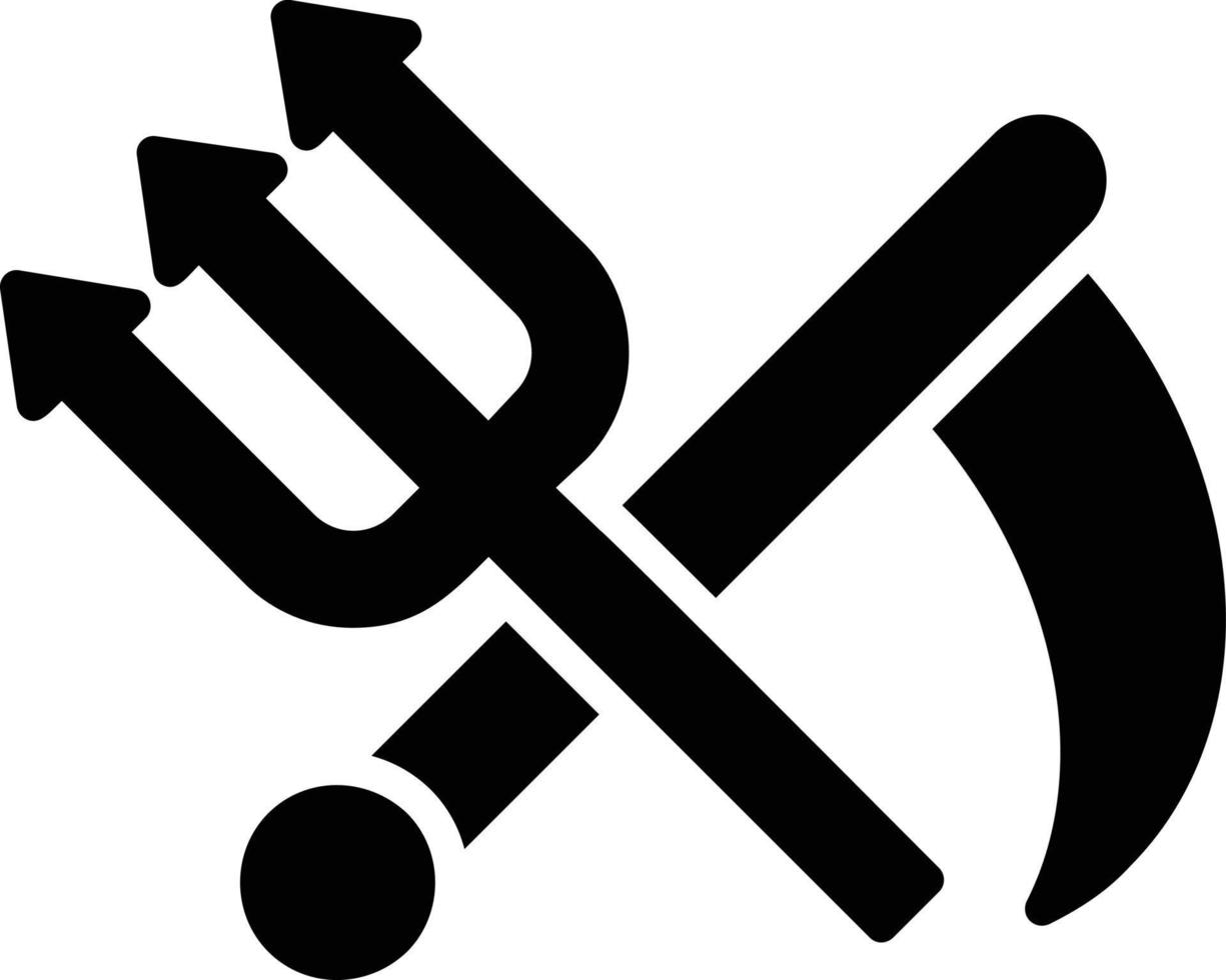 Scythe Glyph Icon vector