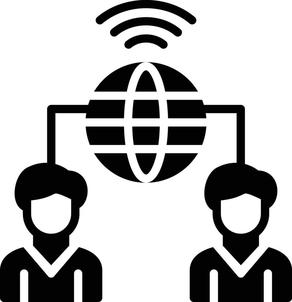 Network Connection Glyph Icon vector