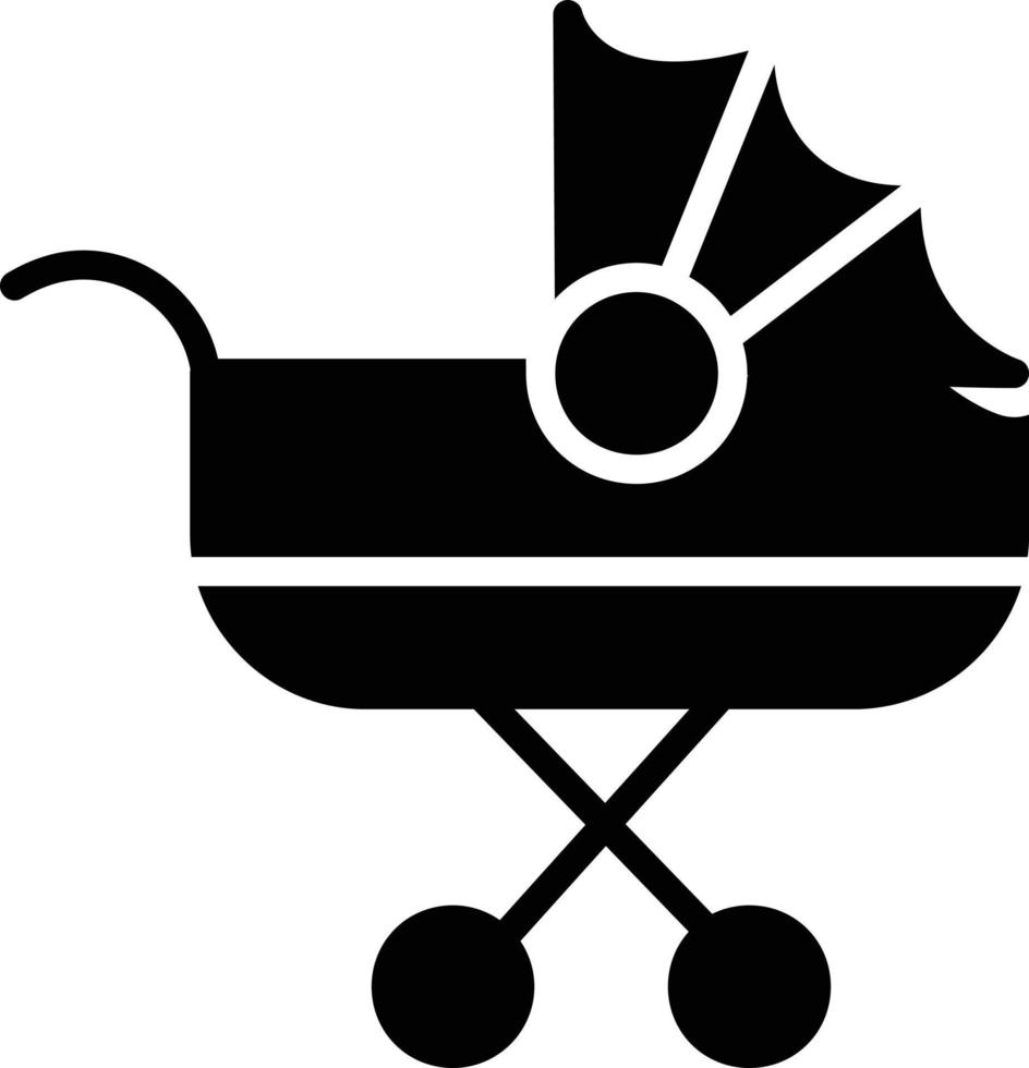 Pram Glyph Icon vector