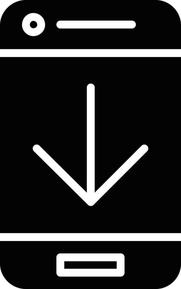 Down Glyph Icon vector