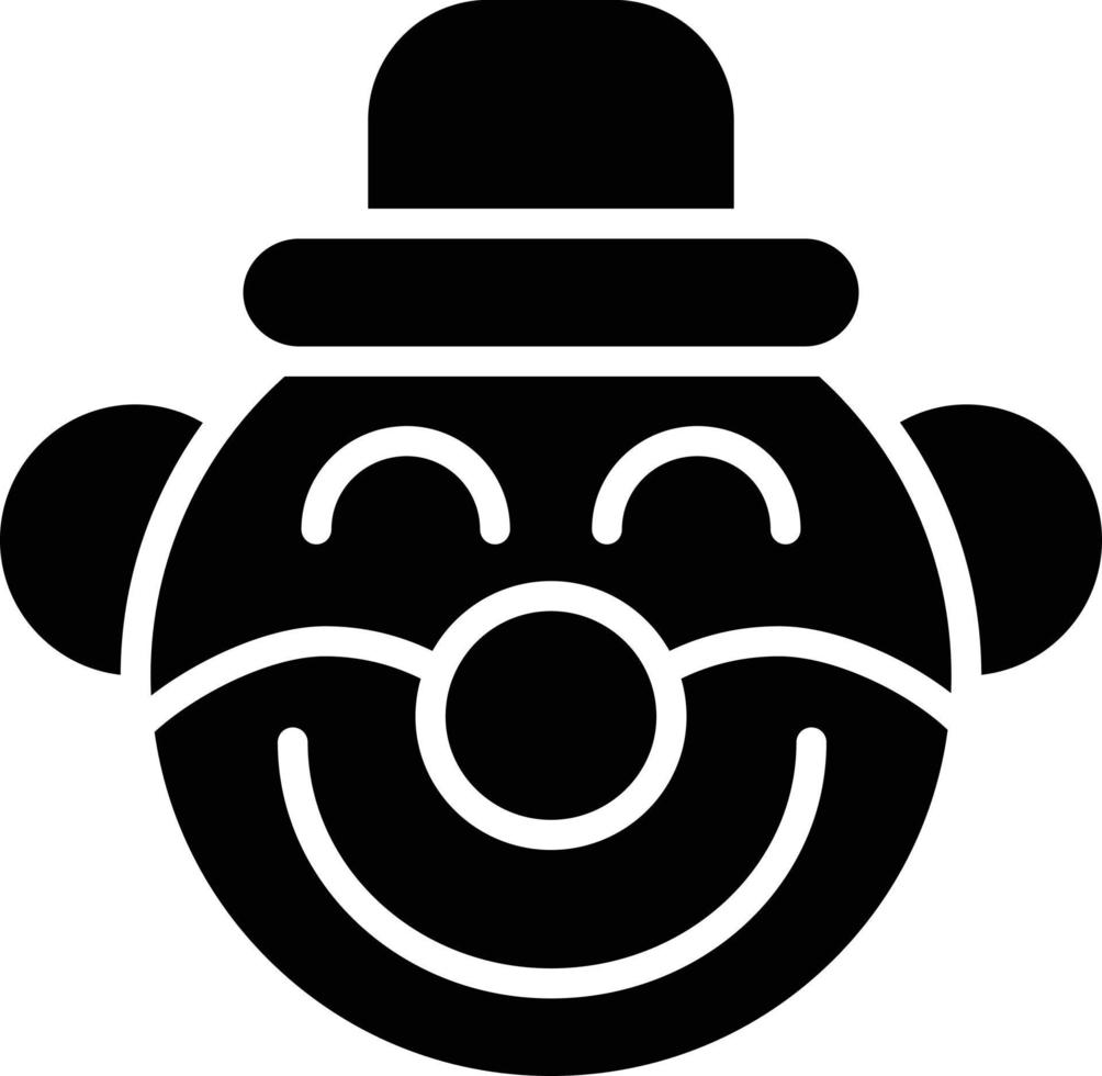 Clown Glyph Icon vector