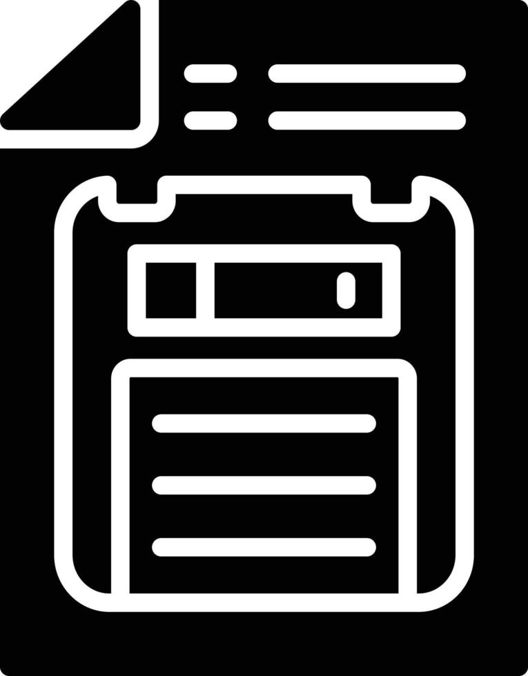 Floppy Disk Glyph Icon vector