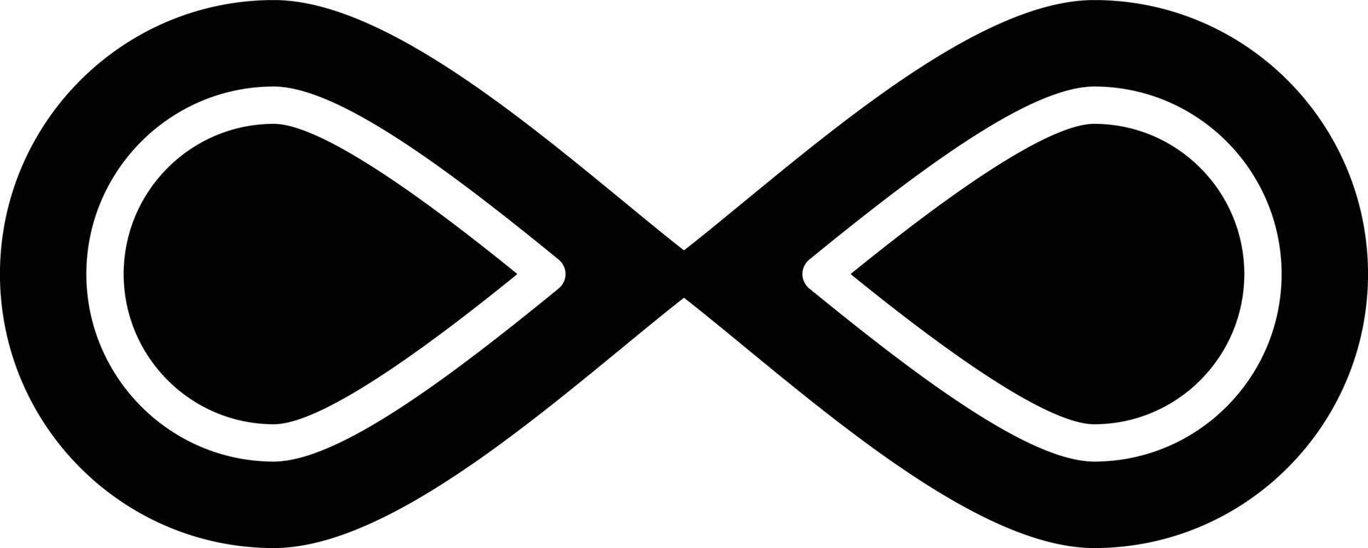 Infinity Glyph Icon vector