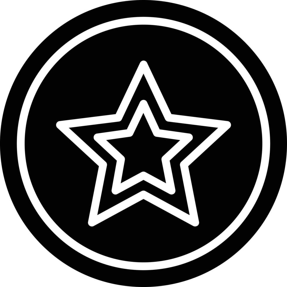 Starred Glyph Icon vector