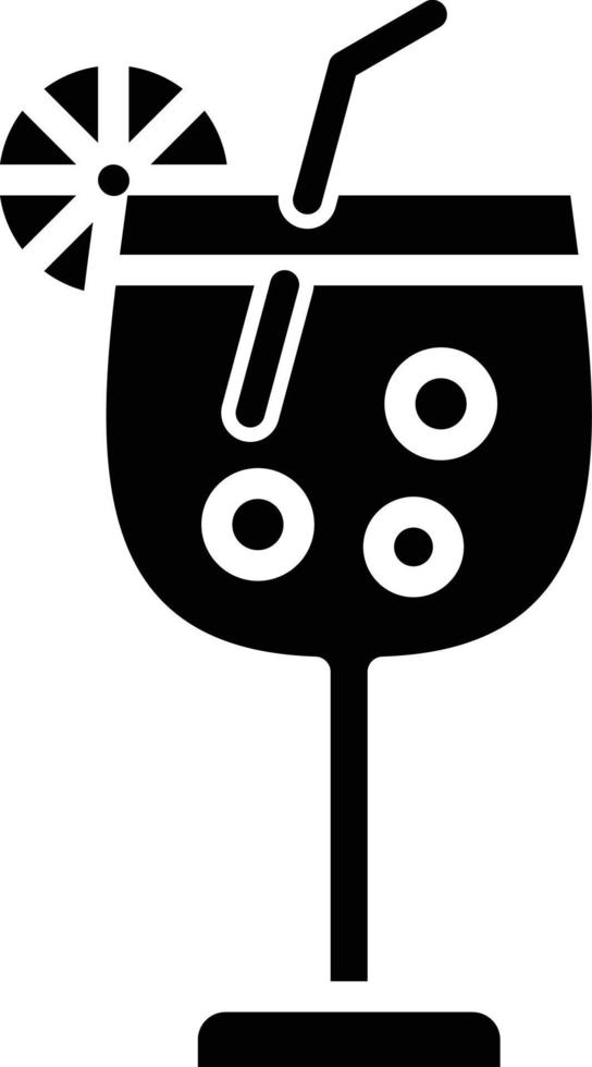 Cocktail Glyph Icon vector