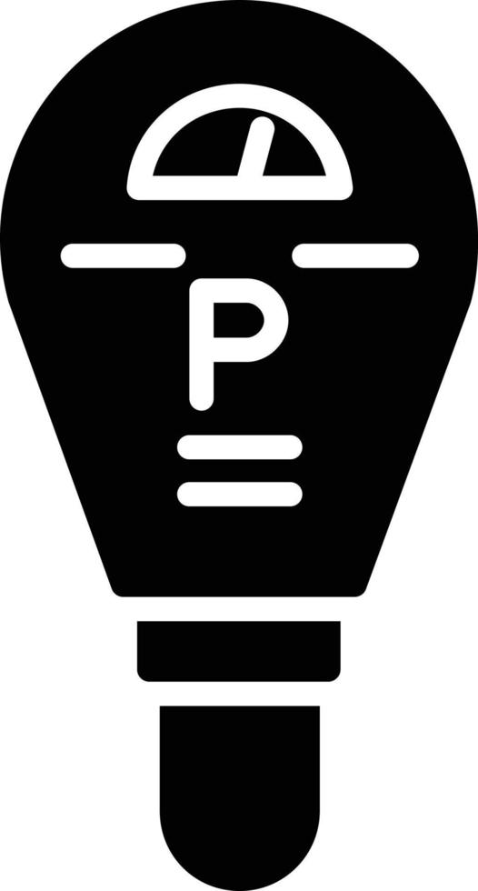 icono de glifo de parquímetro vector