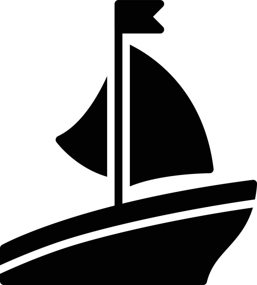 Ship Glyph Icon vector