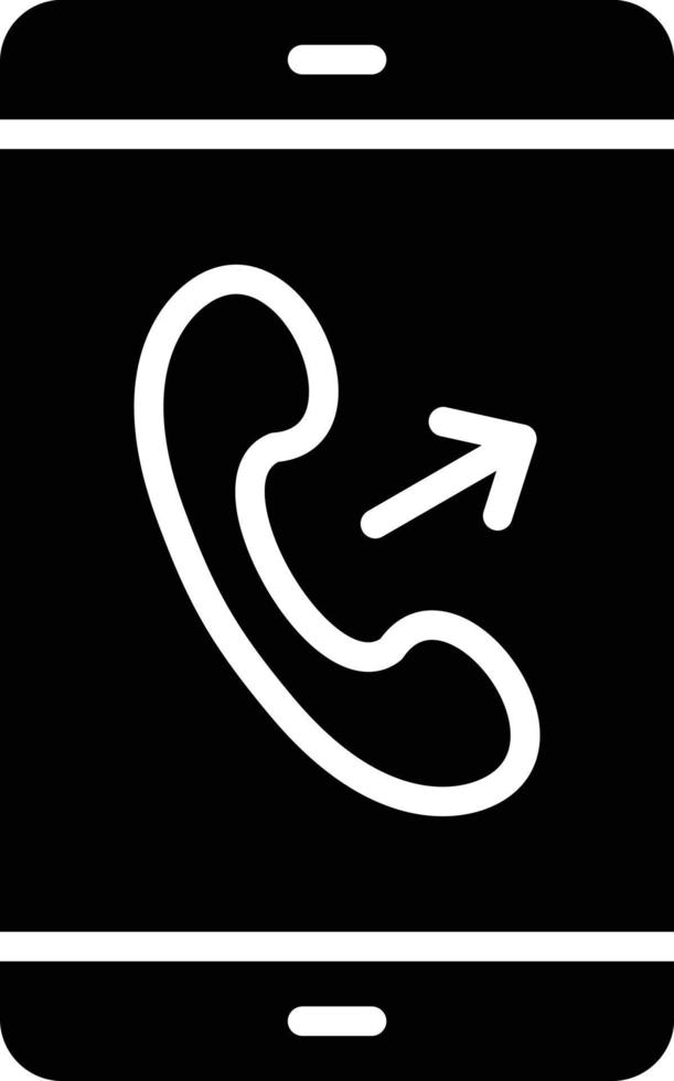 Outgoing Call Glyph Icon vector
