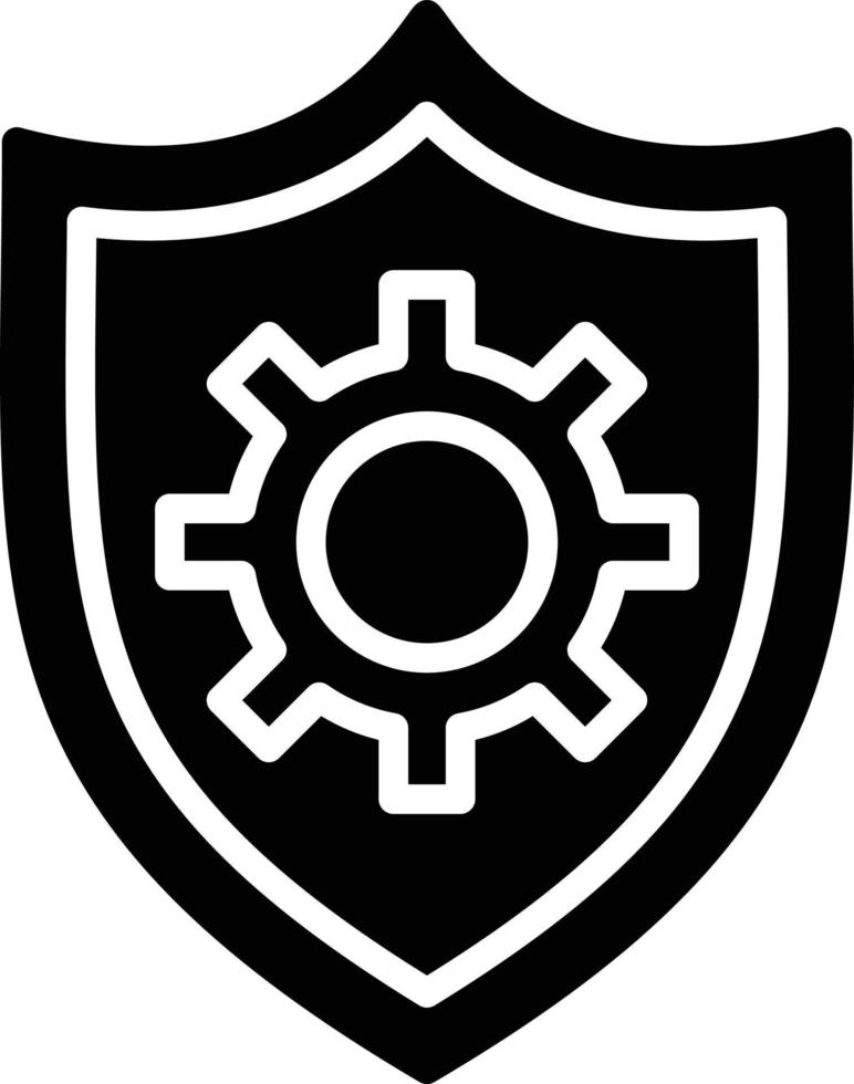 icono de glifo de escudo vector