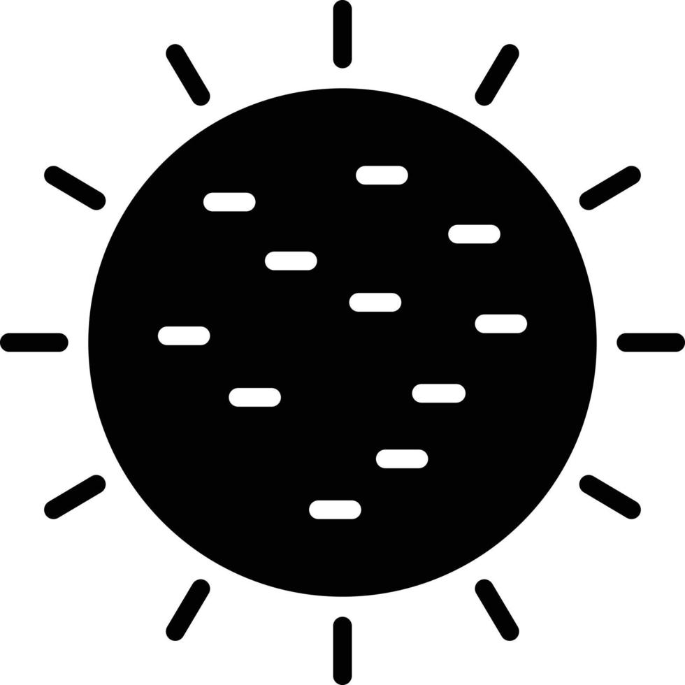 Sun Glyph Icon vector