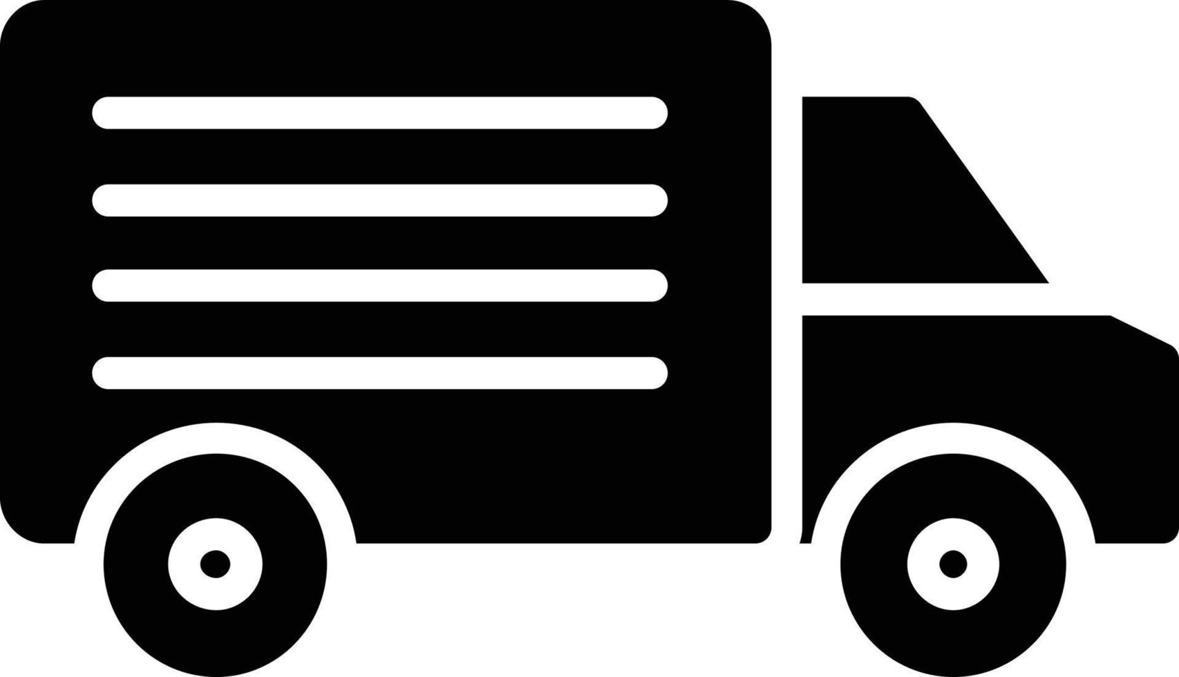 Delivery Truck Glyph Icon vector