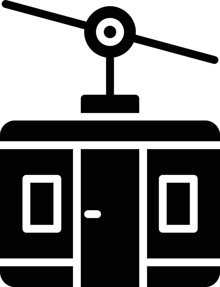 Cable Car Glyph Icon vector