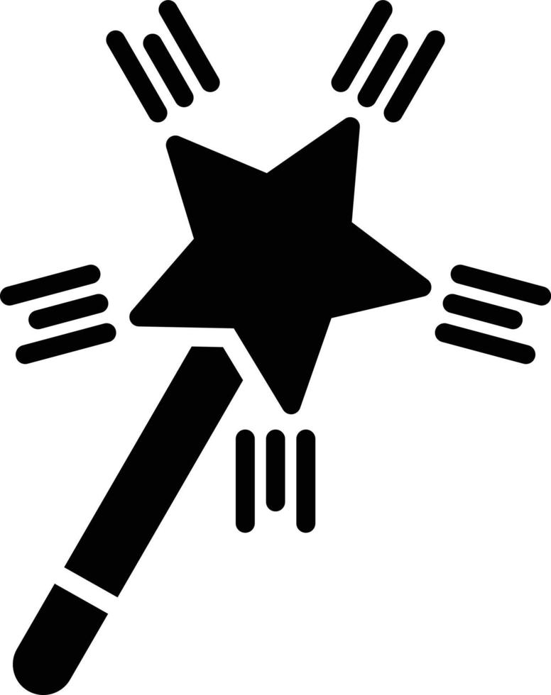 Magic Wand Glyph Icon vector