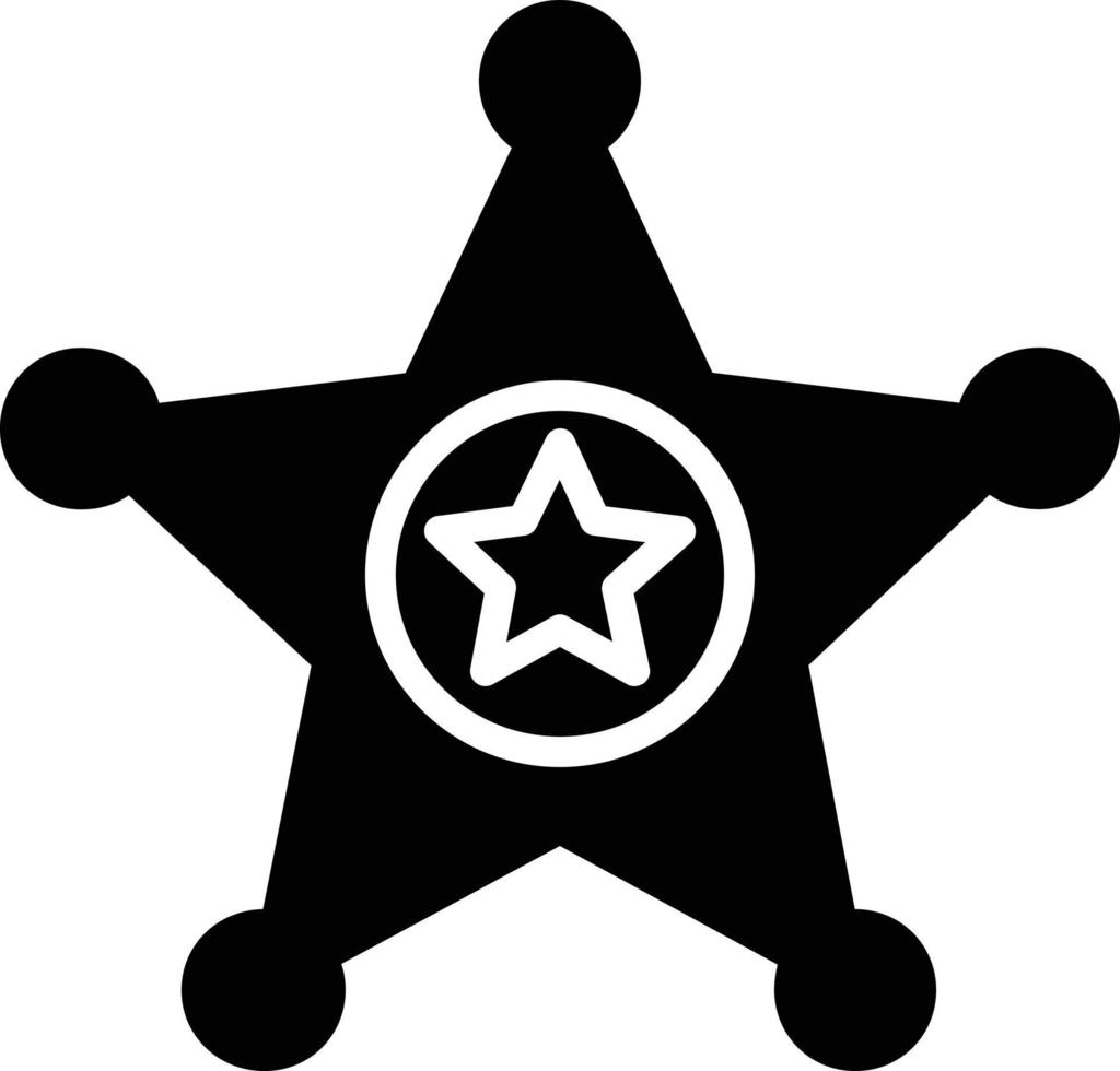 Justice Sheriff Glyph Icon vector