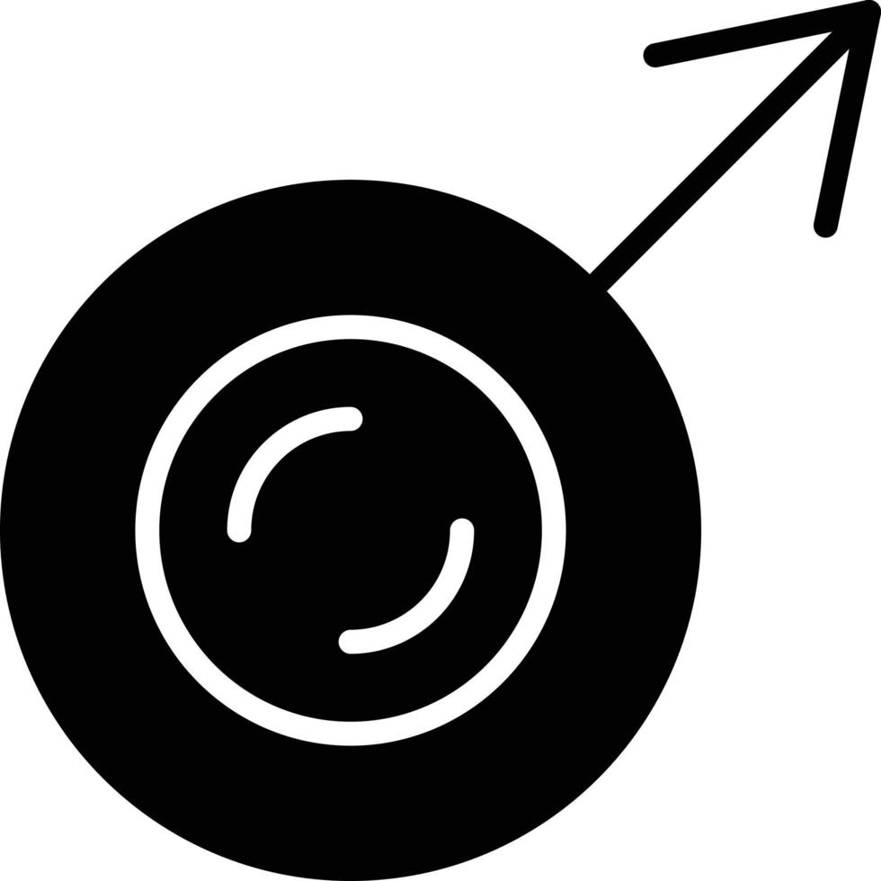 Male Gender Symbol Glyph Icon vector