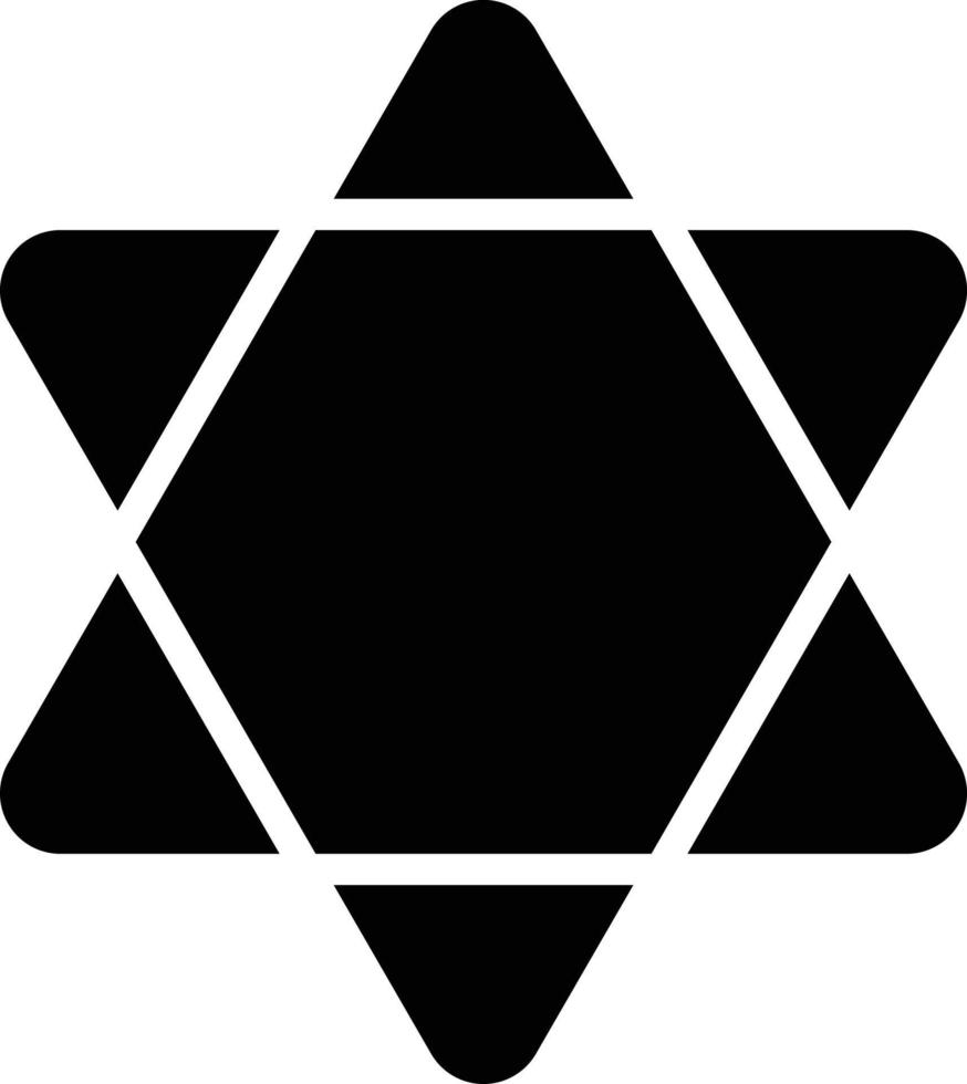 Hexagram Glyph Icon vector