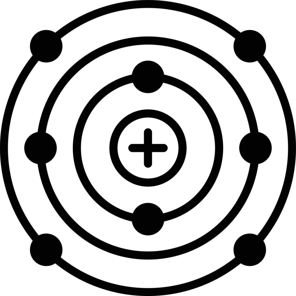 proton Glyph Icon vector