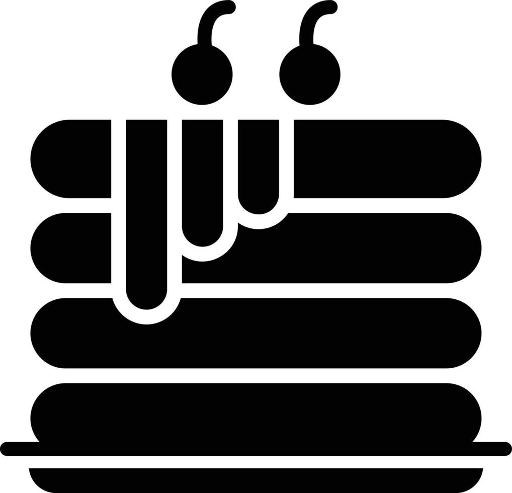 Pancake Glyph Icon vector
