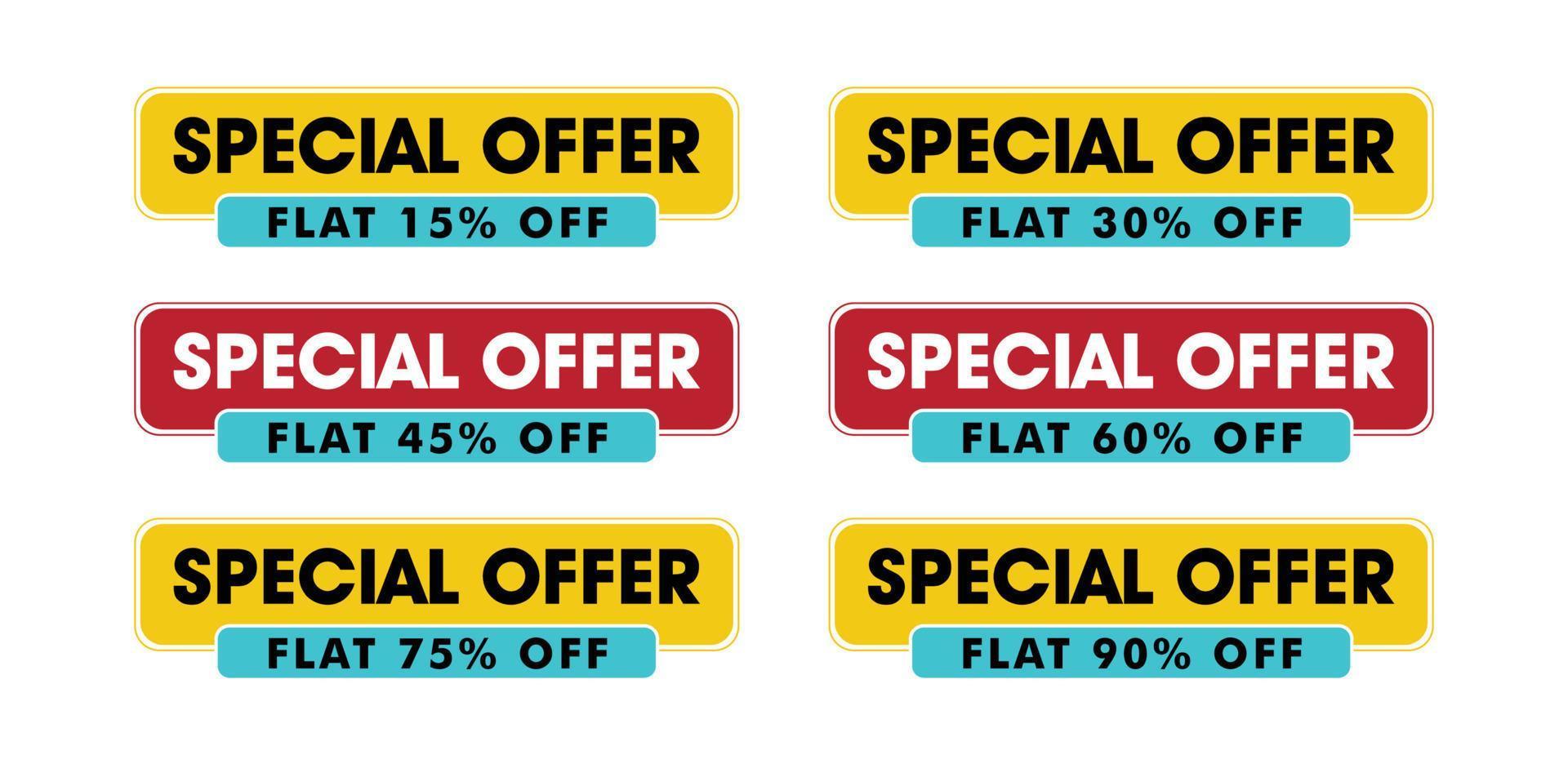 Special Offer Tag Design Template vector