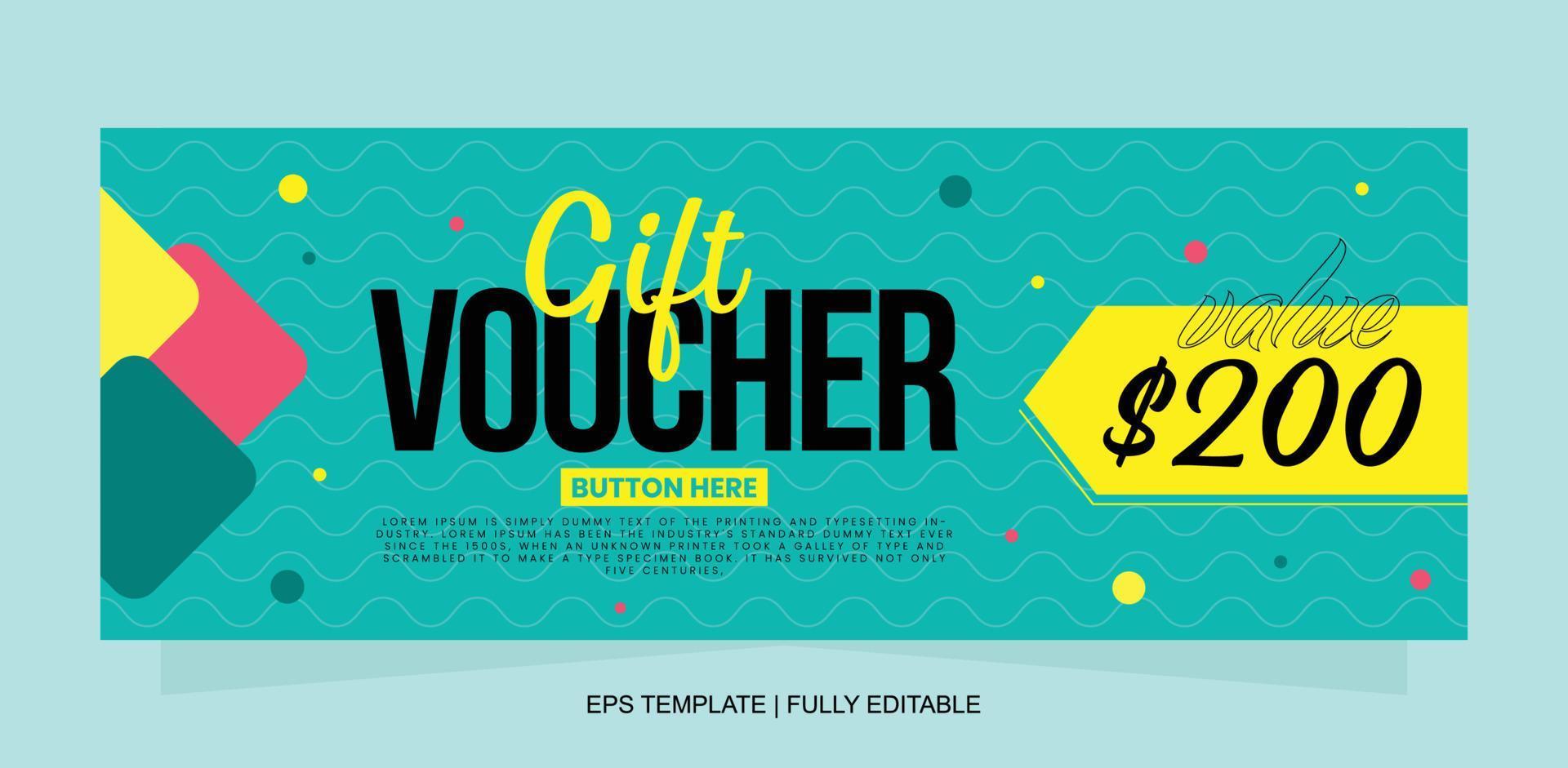 Vector Gift Voucher Design Template