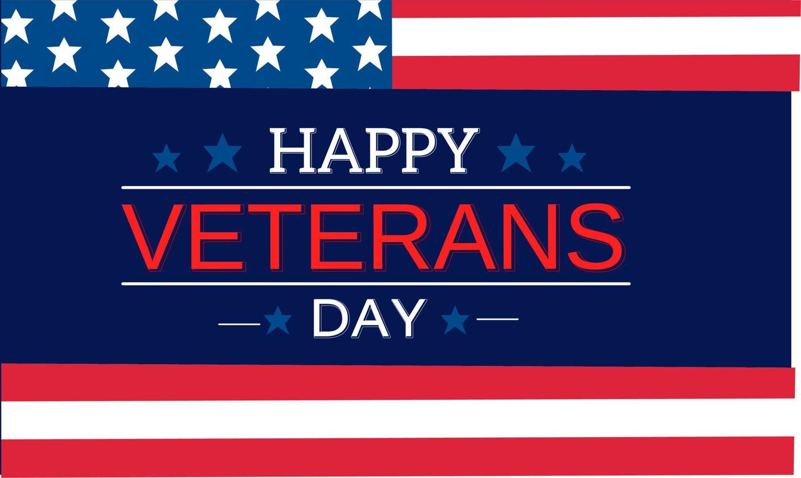 Happy veterans day poster America concept vector