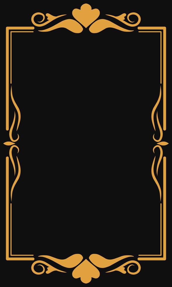 Illustration vector graphic of luxury frame golden color